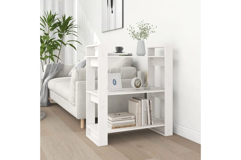 beBasic Kirjahylly/tilanjakaja valkoinen 80x35x91 cm täysi mänty - Valkoinen - Säilytys - Hylly - Kirjahylly