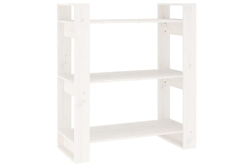 beBasic Kirjahylly/tilanjakaja valkoinen 80x35x91 cm täysi mänty - Valkoinen - Säilytys - Hylly - Kirjahylly