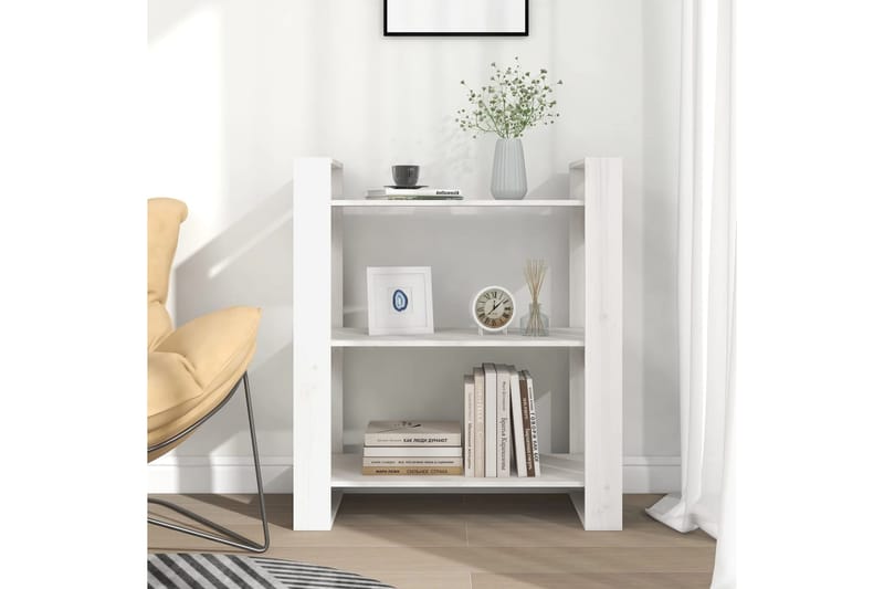 beBasic Kirjahylly/tilanjakaja valkoinen 80x35x91 cm täysi mänty - Valkoinen - Säilytys - Hylly - Kirjahylly