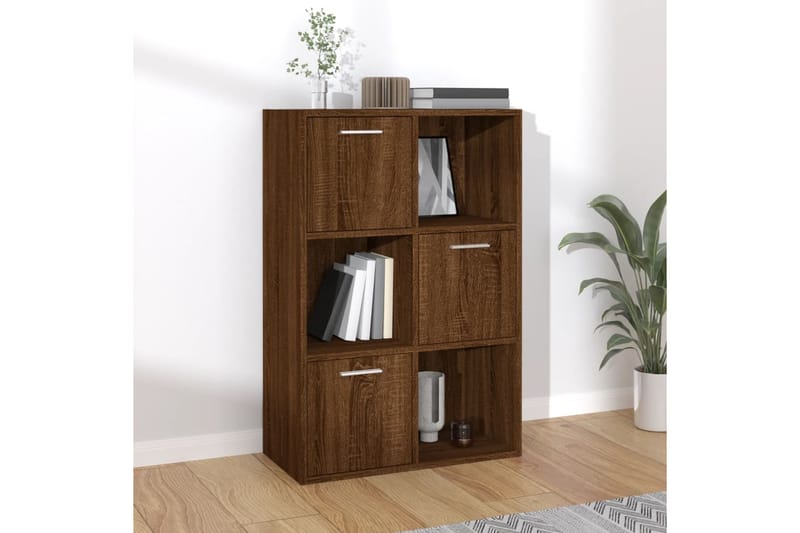 beBasic Säilytyskaappi ruskea tammi 60x29,5x90 cm - Ruskea - Säilytys - Hylly - Kirjahylly
