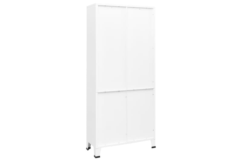 beBasic Teollinen kirjahylly valkoinen 80x32x180 cm teräs - Valkoinen - Säilytys - Hylly - Kirjahylly