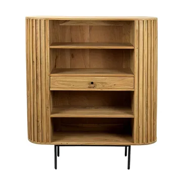 Belilo-kirjahylly 105 cm rimasomisteinen - luonnollinen lämmin hunajanruskea ja musta - Säilytys - Hylly - Kirjahylly