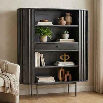 Belilo-kirjahylly 105 cm rimasomisteinen - musta - Säilytys - Hylly - Kirjahylly