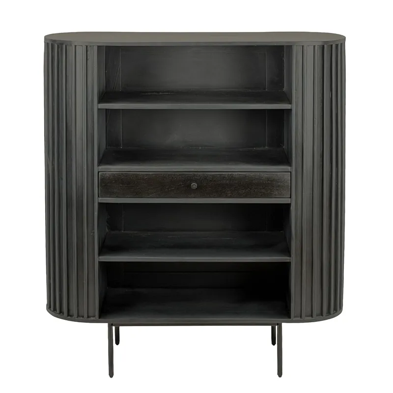 Belilo-kirjahylly 105 cm rimasomisteinen, musta
