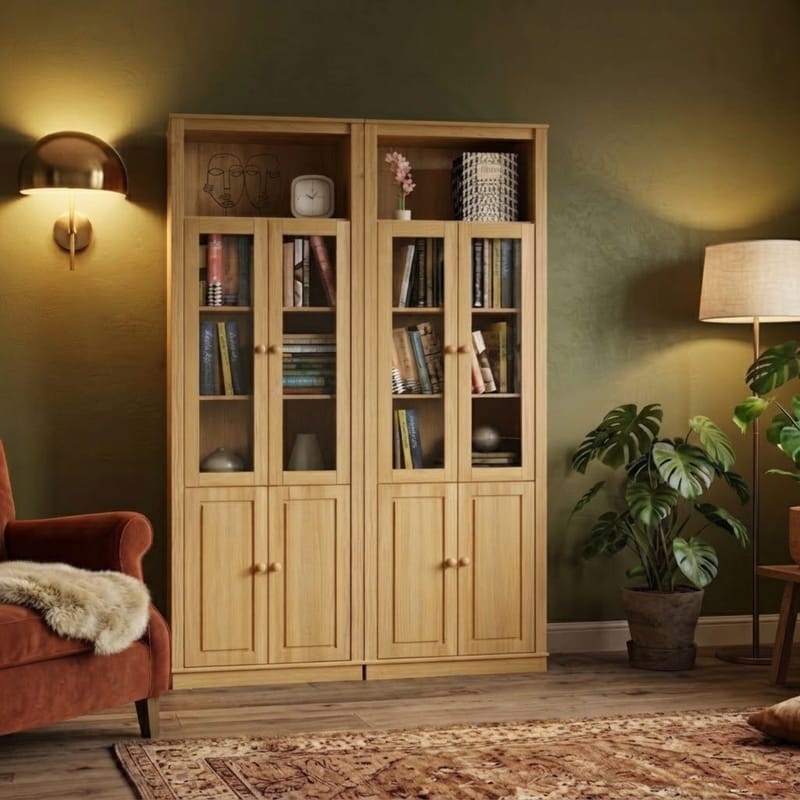 Bokhylla Loft24 Betsad/vaxad - Petsattu/vahattu - Säilytys - Vaatesäilytys - Vaatekaappi - Vaatekaapin ovi - Vaatekaapin taitto-ovi