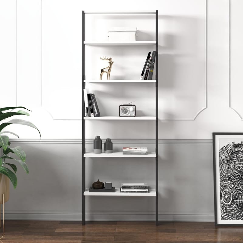 Branik kirjahylly 61x180x25 cm - Anthracite/Valkoinen - Säilytys - Hylly - Kirjahylly
