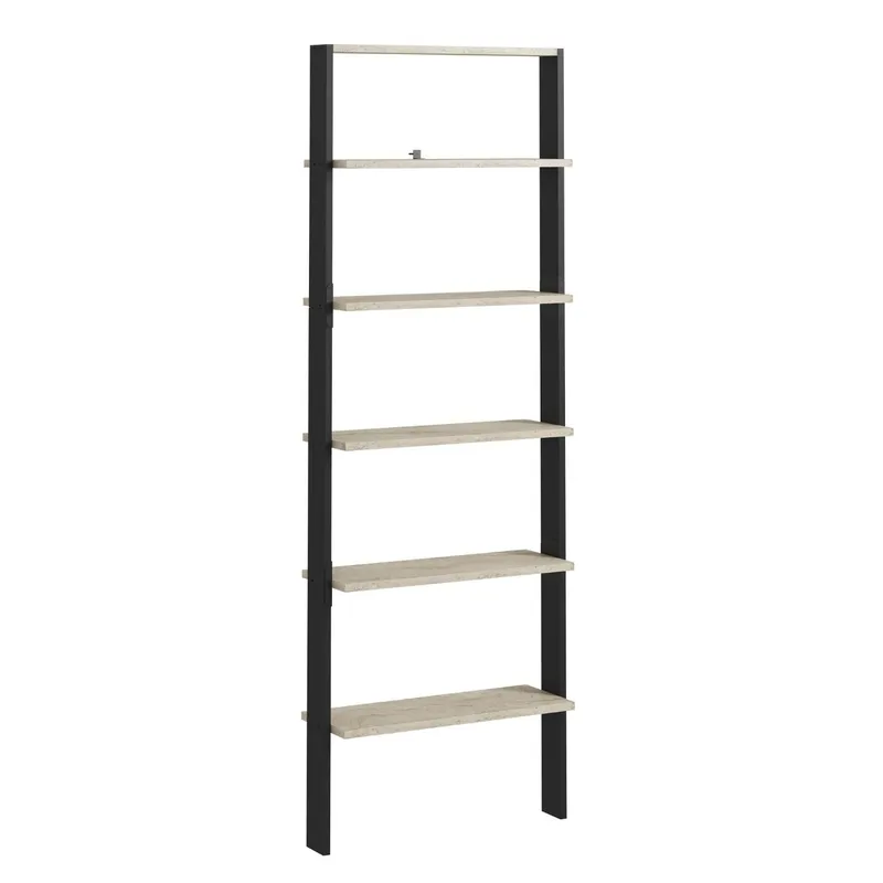 Branik kirjahylly 61x180x25 cm - Travertiini ja antrasiitti - Säilytys - Hylly - Kirjahylly