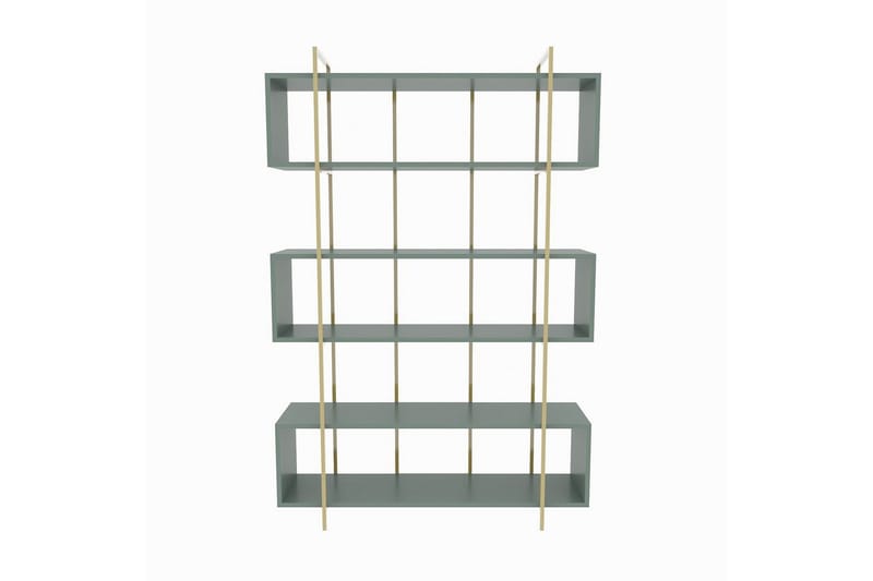 Bruti Kirjahylly 120 cm - Kulta/Vihreä - Säilytys - Hylly - Kirjahylly