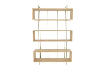Bruti kirjahylly 120 cm tammea - Ruskea|Keltainen - Säilytys - Hylly - Kirjahylly