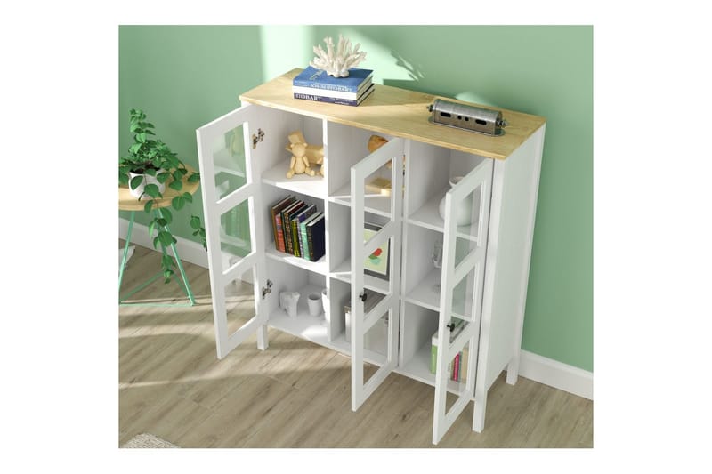 Cadrel Kirjahylly 112 cm - Luonnollinen/Valkoinen - Säilytys - Hylly - Kirjahylly