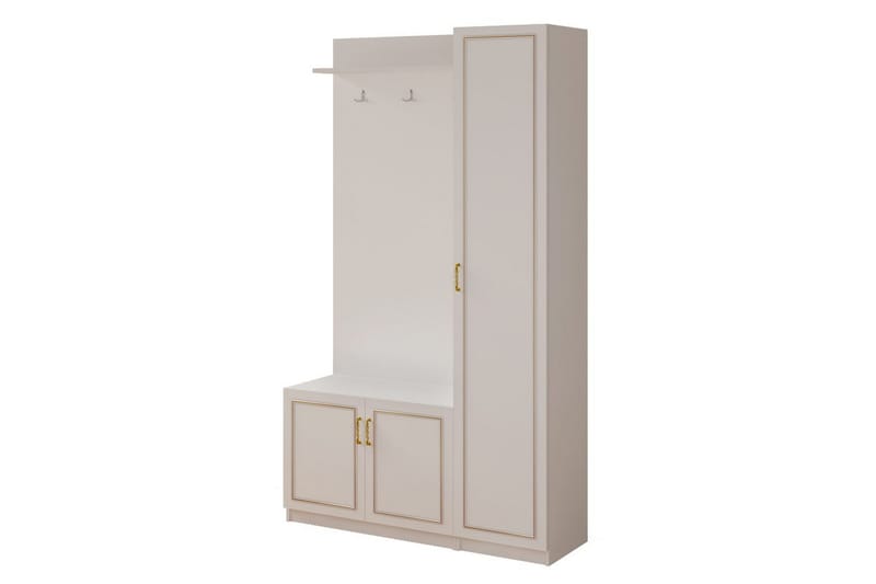 Caeton Hyllyjärjestelmä 200 cm, Matta Valkoinen