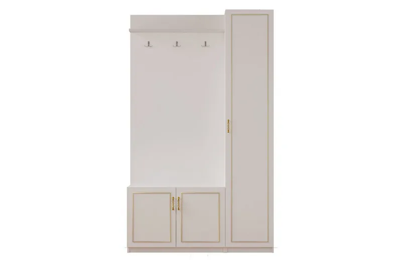 Caeton Hyllyjärjestelmä 200 cm - Matta Valkoinen - Säilytys - Hylly - Hyllyjärjestelmä