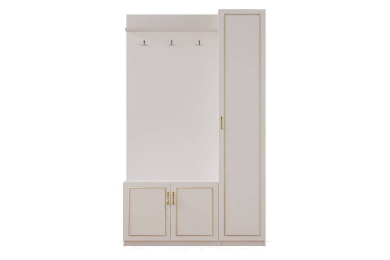 Caeton Hyllyjärjestelmä 200 cm - Matta Valkoinen - Säilytys - Hylly - Hyllyjärjestelmä