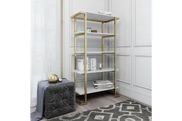 Camila kirjahylly 76 cm maalattua puuta - Valkoinen - Säilytys - Hylly - Kirjahylly