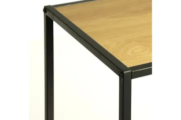Cytis industriaalinen kirjahylly 80 cm metallia puutasolla - Musta - Säilytys - Hylly - Kirjahylly