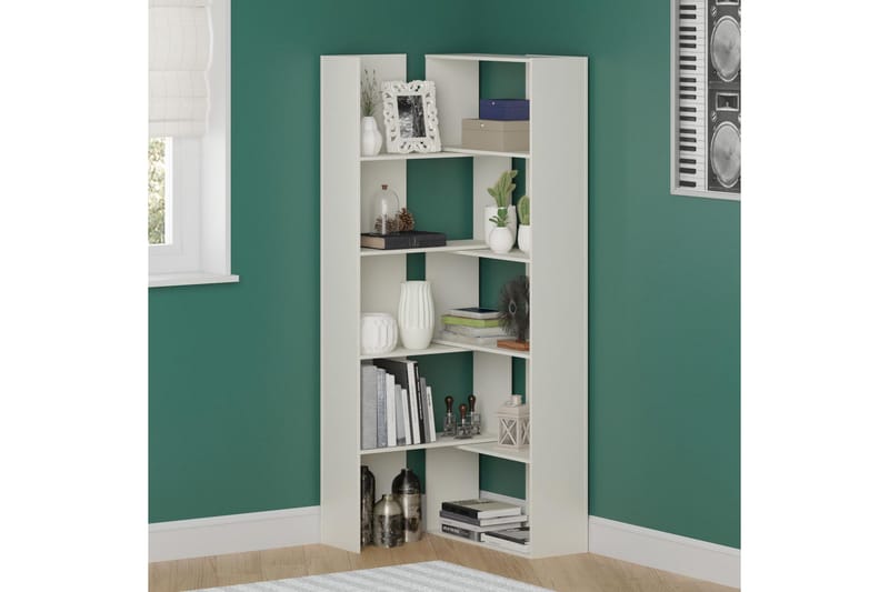 Decorotika jatkettava kirjahylly 140 cm maalattua puuta - Valkoinen - Säilytys - Hylly - Kirjahylly