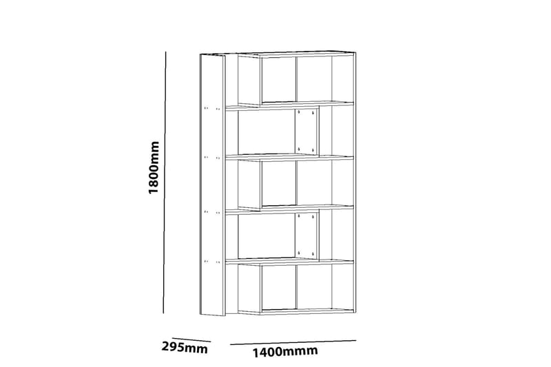 Decorotika jatkettava kirjahylly 140 cm maalattua puuta - Valkoinen - Säilytys - Hylly - Kirjahylly