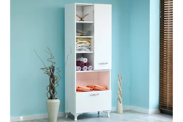 Decorotika kirjahylly 60 cm maalattua puuta - Valkoinen - Säilytys - Hylly - Kirjahylly
