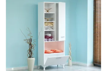 Decorotika kirjahylly 60 cm maalattua puuta - Valkoinen - Säilytys - Hylly - Kirjahylly