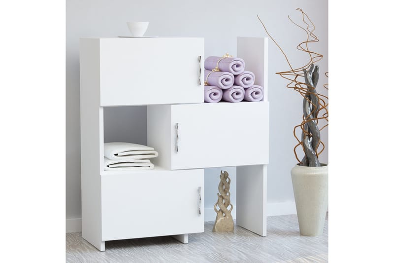 Decorotika kirjahylly 65 cm maalattua puuta - Valkoinen - Säilytys - Hylly - Kirjahylly
