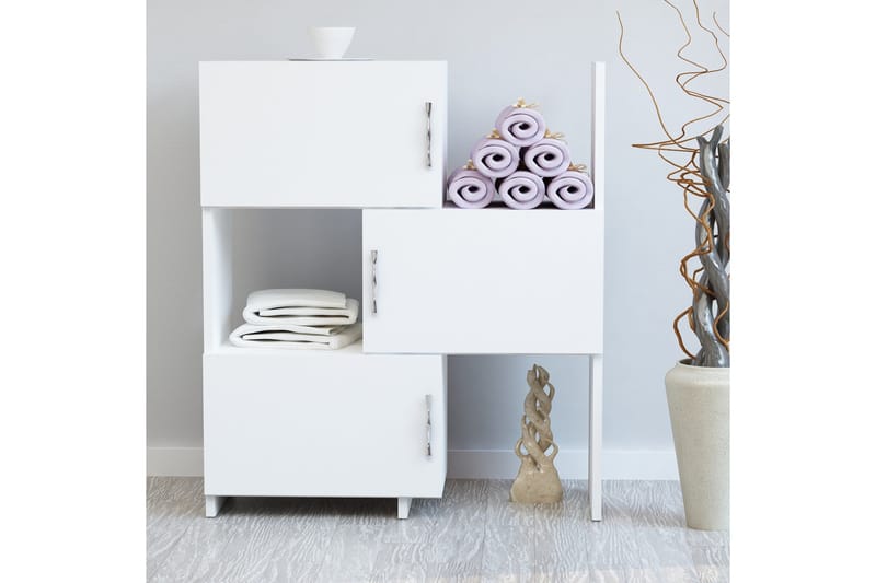 Decorotika kirjahylly 65 cm maalattua puuta, Valkoinen