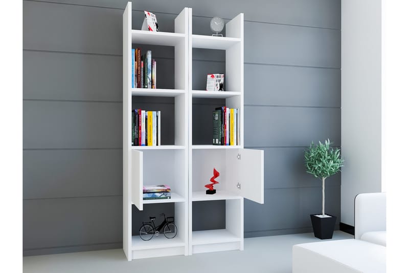 Decorotika kirjahylly 66 cm maalattua puuta - Erittäin valkoinen - Säilytys - Hylly - Kirjahylly