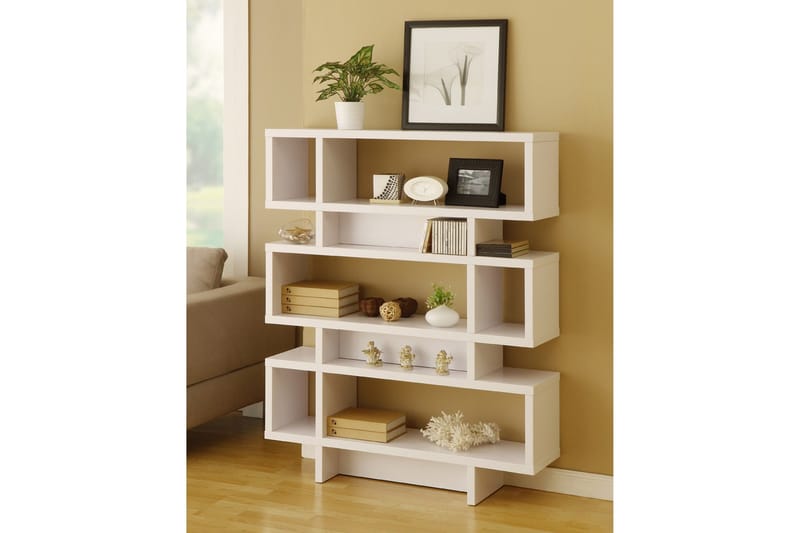 Decorotika kirjahylly 90 cm maalattua puuta - Valkoinen - Säilytys - Hylly - Kirjahylly