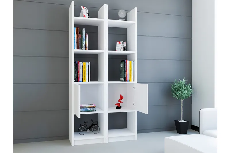 Decorotika Kirjahylly - Extra Valkoinen - Säilytys - Hylly - Kirjahylly