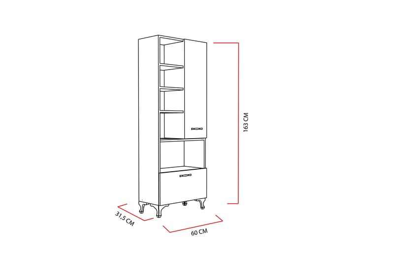 Decorotika Kirjahylly - Säilytys - Hylly - Kirjahylly