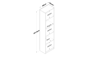 Dystany Kirjahylly 40 cm - Antrasiitti - Säilytys - Hylly - Kirjahylly