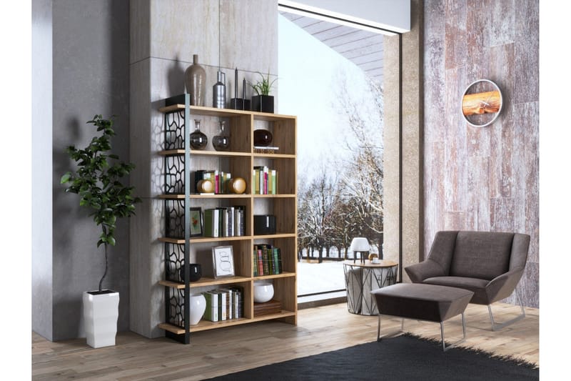 Elspet Kirjahylly 120 cm - Ruskea - Säilytys - Hylly - Kirjahylly