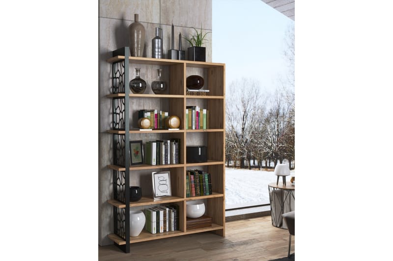 Elspet Kirjahylly 120 cm - Ruskea - Säilytys - Hylly - Kirjahylly