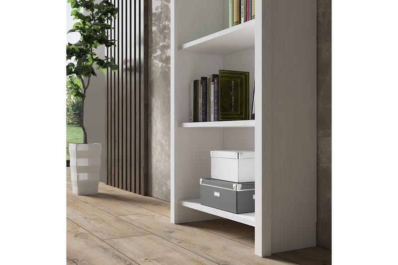 Elspet Kirjahylly 64 cm - Ruskea/Valkoinen - Säilytys - Hylly - Kirjahylly