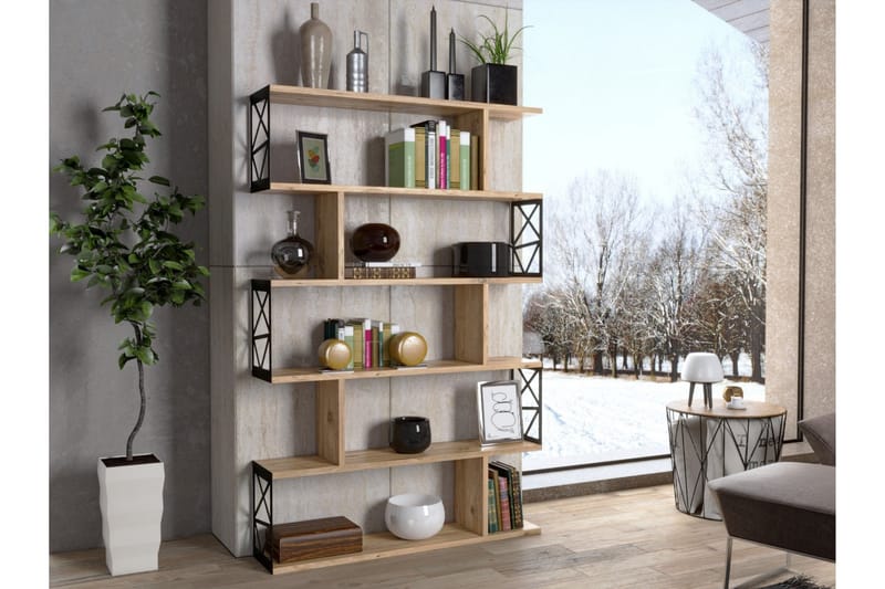 Elspet Kirjahylly 90 cm - Ruskea - Säilytys - Hylly - Kirjahylly