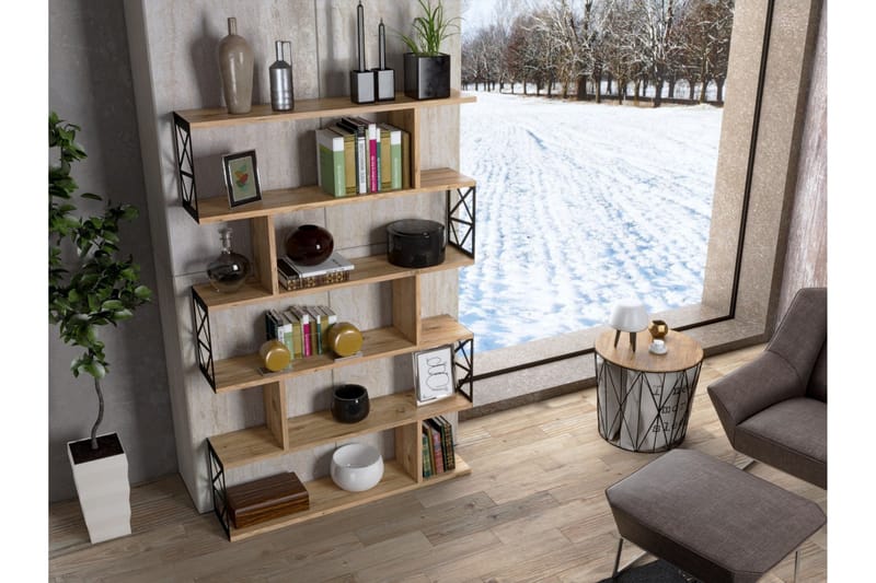 Elspet Kirjahylly 90 cm - Ruskea - Säilytys - Hylly - Kirjahylly