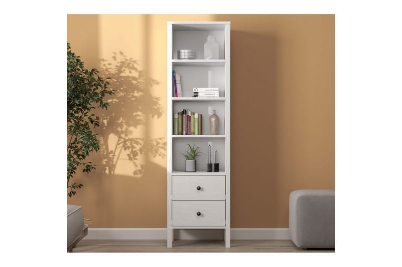 Elvan Kirjahylly 50,2 cm - Luonnollinen/Valkoinen - Säilytys - Hylly - Kirjahylly
