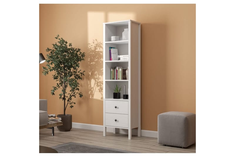 Elvan Kirjahylly 50,2 cm - Luonnollinen/Valkoinen - Säilytys - Hylly - Kirjahylly
