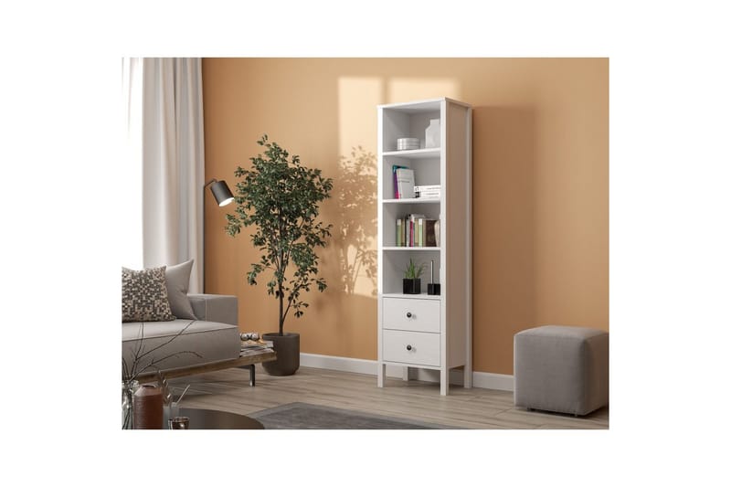 Elvan Kirjahylly 50,2 cm - Luonnollinen/Valkoinen - Säilytys - Hylly - Kirjahylly