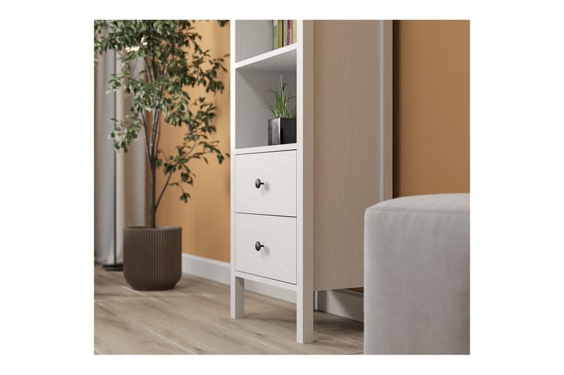 Elvan Kirjahylly 50,2 cm - Luonnollinen/Valkoinen - Säilytys - Hylly - Kirjahylly