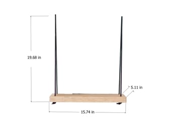 Evila seinähylly köydellä 40 cm puuta tammen ilmeellä - Beige - Säilytys - Hylly - Seinähylly