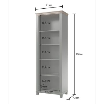Evora kirjahylly 200 cm tammea - Vihreä - Säilytys - Hylly - Kirjahylly