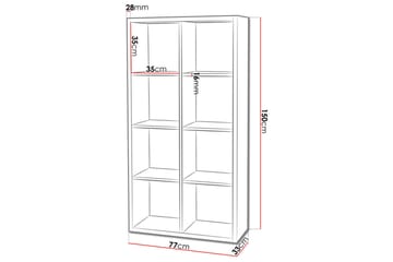 Franzine kirjahylly 77 cm - Beige - Säilytys - Hylly - Kirjahylly