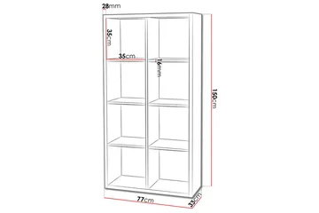 Franzine kirjahylly 77 cm - Beige - Säilytys - Hylly - Kirjahylly
