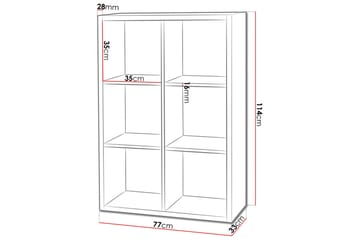 Franzine kirjahylly 77 cm - Beige - Säilytys - Hylly - Kirjahylly