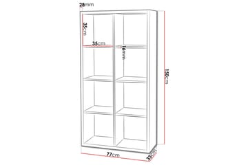 Franzine kirjahylly 77 cm tammea - Vaaleanruskea - Säilytys - Hylly - Kirjahylly