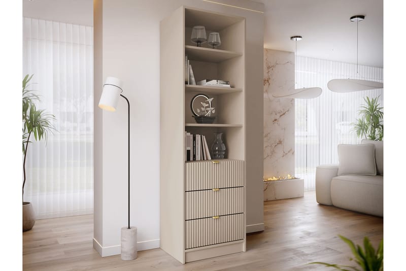 Gudelia Kirjahylly 60x40 cm - Beige - Säilytys - Hylly - Kirjahylly