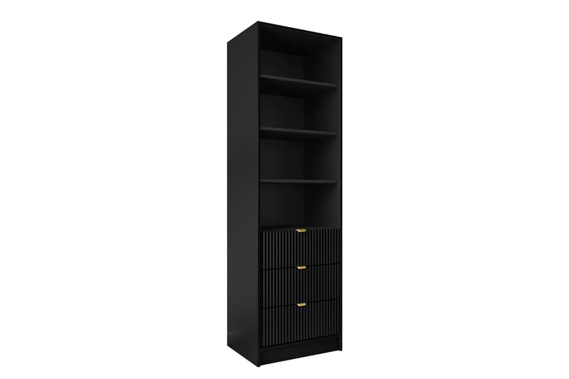 Gudelia Kirjahylly 60x40 cm - Musta - Säilytys - Hylly - Kirjahylly