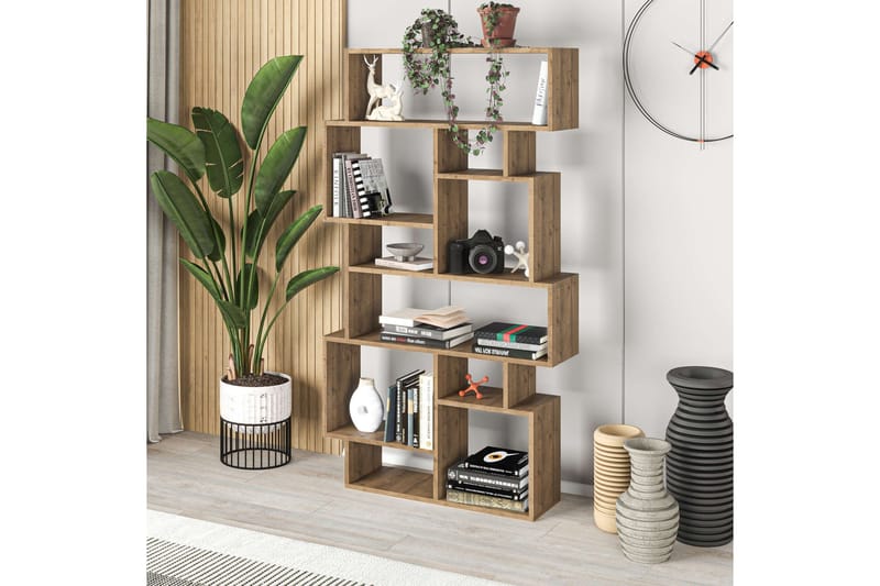 Hardy kirjahylly 96 cm pähkinä - Ruskea - Säilytys - Hylly - Kirjahylly
