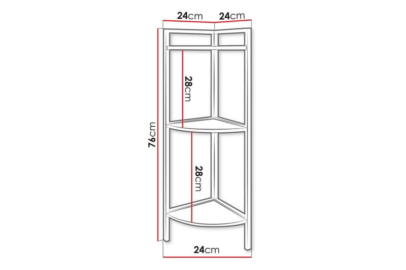 Harmani Kirjahylly 24 cm - Musta - Säilytys - Hylly - Kirjahylly