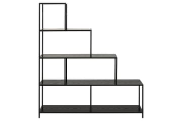 Hartsoe kirjahylly 135 cm metallia puulevyllä - Musta - Säilytys - Hylly - Kirjahylly